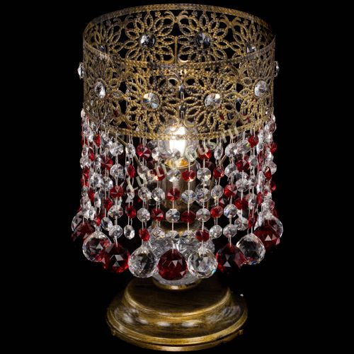 Настольная лампа Восток с шарами под бронзу Красная в Химках Гусь Хрустальный