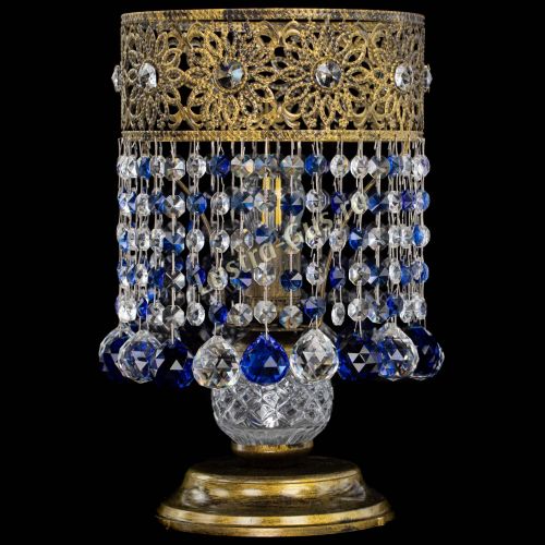 Настольная лампа Восток с шарами под бронзу Синяя в Химках Настольная лампа Восток с шарами под бронзу Синяя в Химках