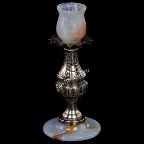 Подсвечник бронзовый Оникс №1 в Химках Гусь Хрустальный