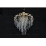 Люстра Капель Лепесток обтикон подвесная (собрана под конус) в Химках Люстра Капель Лепесток обтикон подвесная (собрана под конус) в Химках