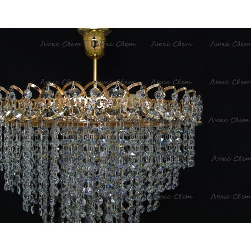 Люстра Капель Лепесток обтикон подвесная (собрана под конус) в Химках Гусь Хрустальный