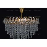 Люстра Капель Лепесток обтикон подвесная (собрана под конус) в Химках Люстра Капель Лепесток обтикон подвесная (собрана под конус) в Химках