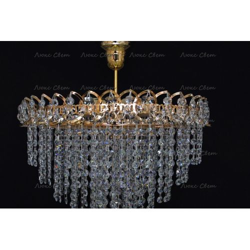 Люстра Капель Лепесток обтикон подвесная (собрана под конус) в Химках Гусь Хрустальный