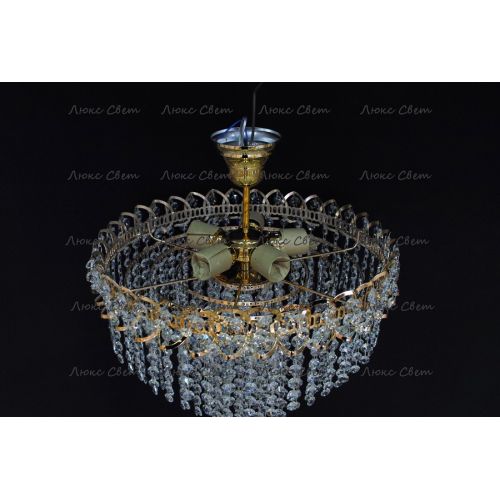 Люстра Капель Лепесток обтикон подвесная (собрана под конус) в Химках Гусь Хрустальный