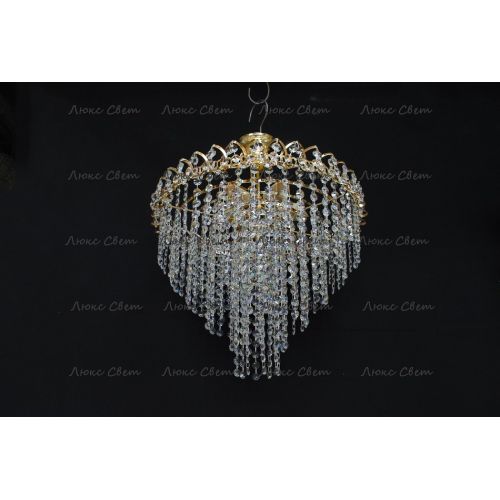 Люстра Капель Лепесток обтикон подвесная (собрана под конус) в Химках Гусь Хрустальный