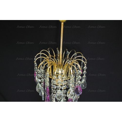 Люстра Зима журавлик фиолетовая в Химках Гусь Хрустальный