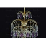 Люстра Хрустальные брызги с подвесом журавлик фиолетовый в Химках