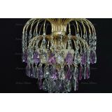 Люстра Хрустальные брызги с подвесом журавлик фиолетовый в Химках
