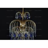 Люстра Хрустальные брызги с подвесом журавлик синий в Химках Люстра Хрустальные брызги с подвесом журавлик синий в Химках