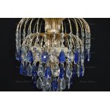 Люстра Хрустальные брызги с подвесом журавлик синий в Химках Люстра Хрустальные брызги с подвесом журавлик синий в Химках