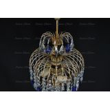 Люстра Хрустальные брызги с подвесом журавлик синий в Химках Люстра Хрустальные брызги с подвесом журавлик синий в Химках