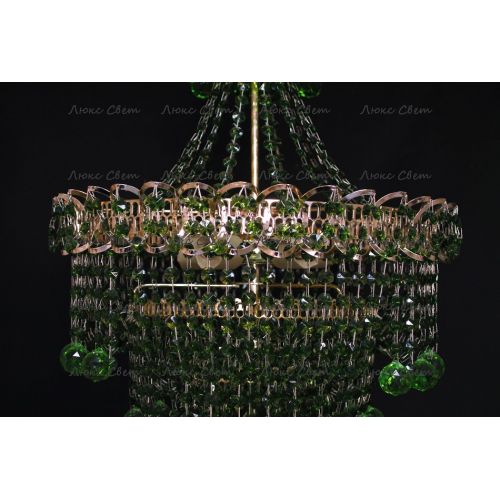 Люстра Натали Софья зеленая в Химках Гусь Хрустальный
