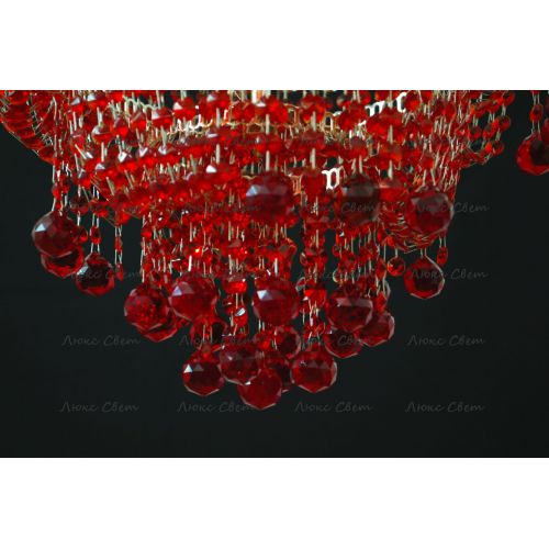 Люстра Натали Софья красная  в Химках Гусь Хрустальный