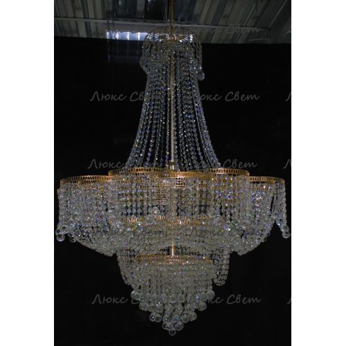 Люстра Лотос с подвесом диаметр 1000 мм высота1500 мм в Химках Гусь Хрустальный