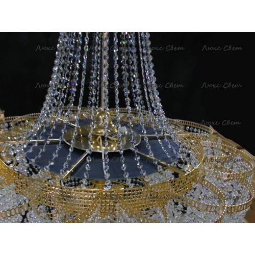 Люстра Лотос с подвесом диаметр 1000 мм высота1500 мм в Химках Гусь Хрустальный