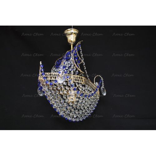 Люстра Корвет 1 ламповый синий в Химках Гусь Хрустальный