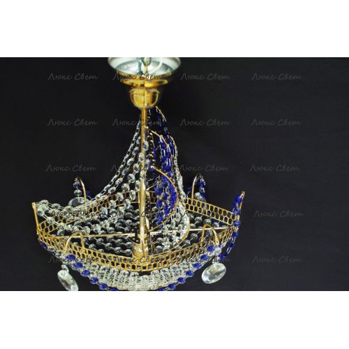 Люстра Корвет 1 ламповый синий в Химках Гусь Хрустальный