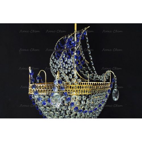 Люстра Корвет 1 ламповый синий в Химках Гусь Хрустальный