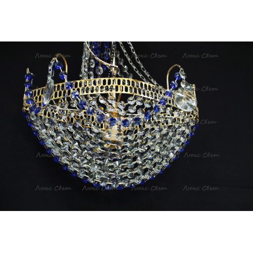 Люстра Корвет 1 ламповый синий в Химках Гусь Хрустальный
