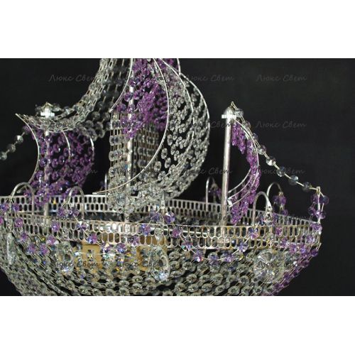 Люстра Корвет фиолетовый в Химках Гусь Хрустальный