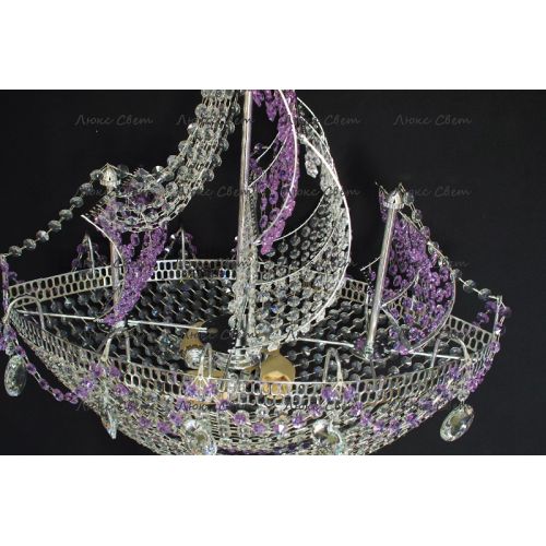 Люстра Корвет фиолетовый в Химках Гусь Хрустальный