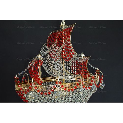 Люстра Корвет красный в Химках Гусь Хрустальный
