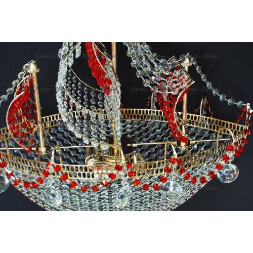 Люстра Корвет красный в Химках Гусь Хрустальный