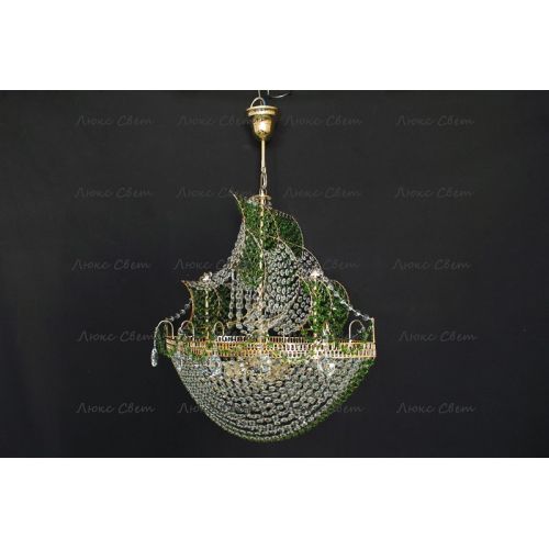 Люстра Корвет зеленый в Химках Гусь Хрустальный