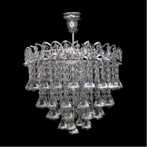 Люстра Капель лепесток с подвесом  конус 40 мм в Химках Гусь Хрустальный