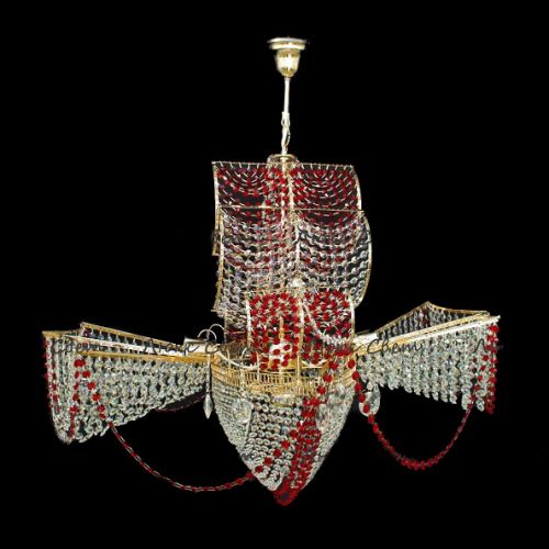 Люстра Летучий Голландец красный в Химках Гусь Хрустальный