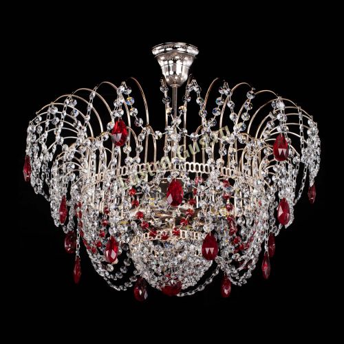 Люстра Агата № 2 - 4 лампы Красная в Химках Гусь Хрустальный