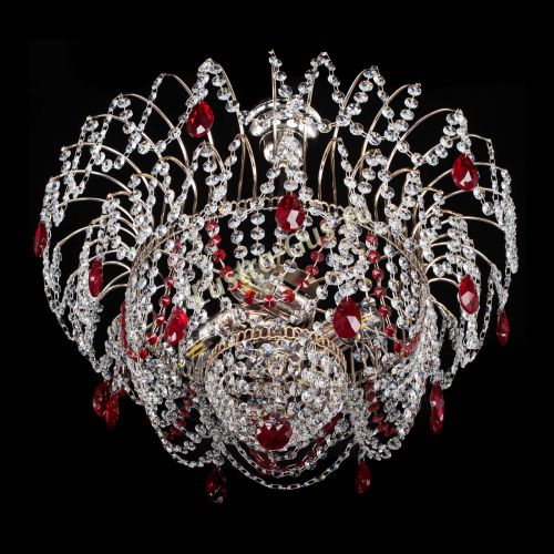 Люстра Агата № 2 - 4 лампы Красная в Химках Гусь Хрустальный