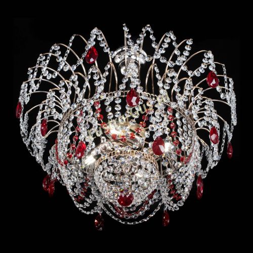 Люстра Агата № 2 - 4 лампы Красная в Химках Гусь Хрустальный