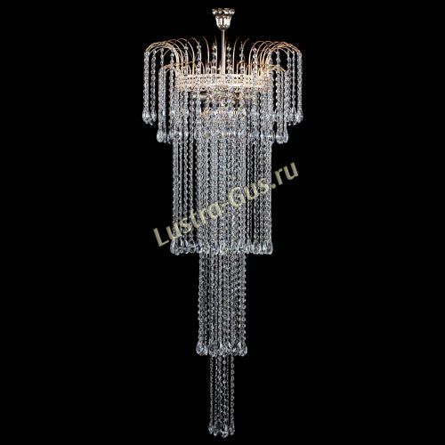 Люстра Агата Каскад №4 длинная в Химках Гусь Хрустальный
