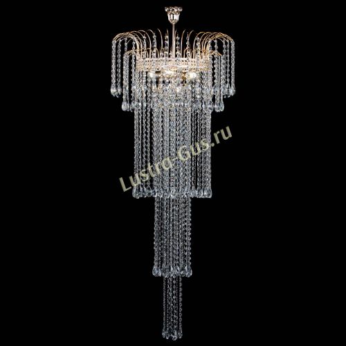 Люстра Агата Каскад №4 длинная в Химках Гусь Хрустальный