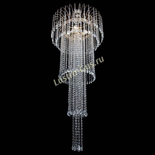 Люстра Агата Каскад №4 длинная в Химках Гусь Хрустальный