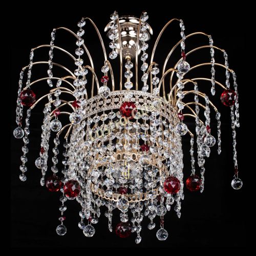 Люстра Агата Венеция №1 красная в Химках Гусь Хрустальный