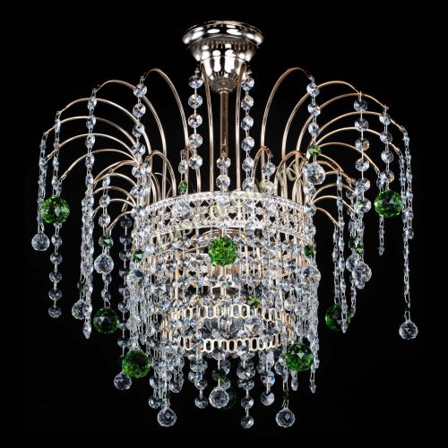 Люстра Агата Венеция №1 зеленая в Химках Гусь Хрустальный