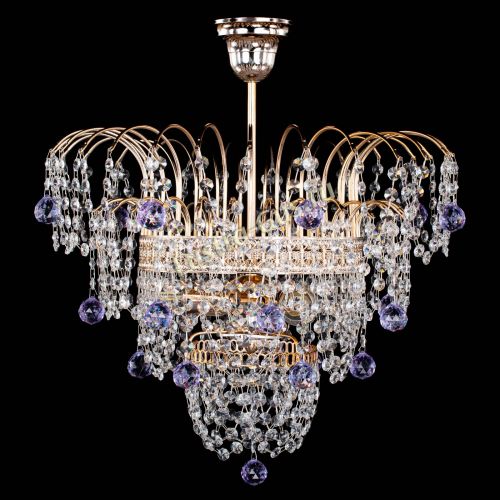 Люстра Агата Венеция №2 - 3 лампы фиолетовая в Химках Люстра Агата Венеция №2 - 3 лампы фиолетовая в Химках