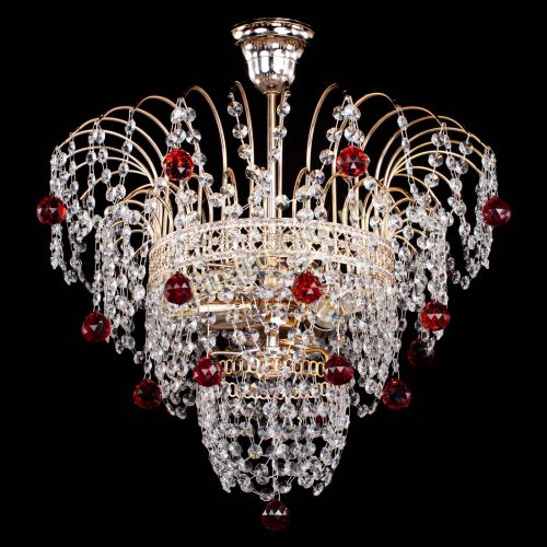 Люстра Агата Венеция №2 - 3 лампы красная в Химках Гусь Хрустальный