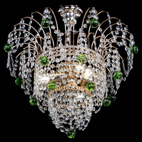 Люстра Агата Венеция №2 - 3 лампы зеленая в Химках Гусь Хрустальный