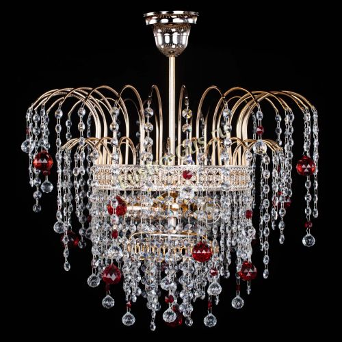 Люстра Агата Венеция №3 красная в Химках Гусь Хрустальный