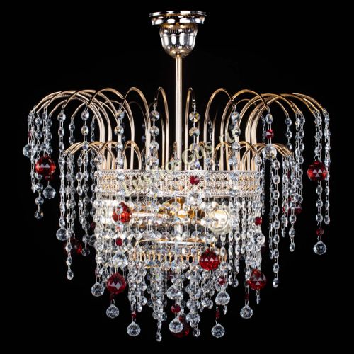Люстра Агата Венеция №3 красная в Химках Гусь Хрустальный