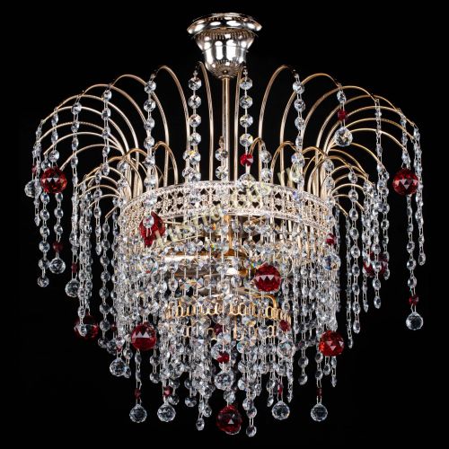 Люстра Агата Венеция №3 красная в Химках Гусь Хрустальный