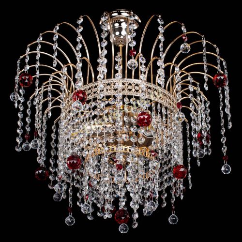 Люстра Агата Венеция №3 красная в Химках Гусь Хрустальный
