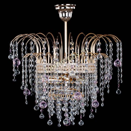 Люстра Агата Венеция №3 розовая в Химках Гусь Хрустальный