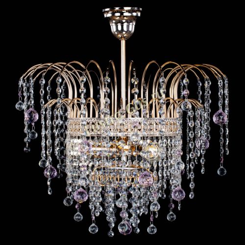 Люстра Агата Венеция №3 розовая в Химках Гусь Хрустальный