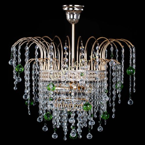 Люстра Агата Венеция №3 зеленая в Химках Гусь Хрустальный