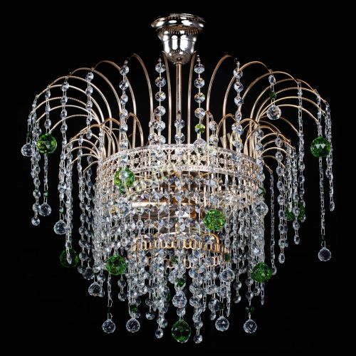 Люстра Агата Венеция №3 зеленая в Химках Гусь Хрустальный