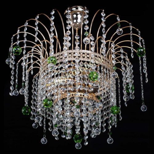Люстра Агата Венеция №3 зеленая в Химках Гусь Хрустальный